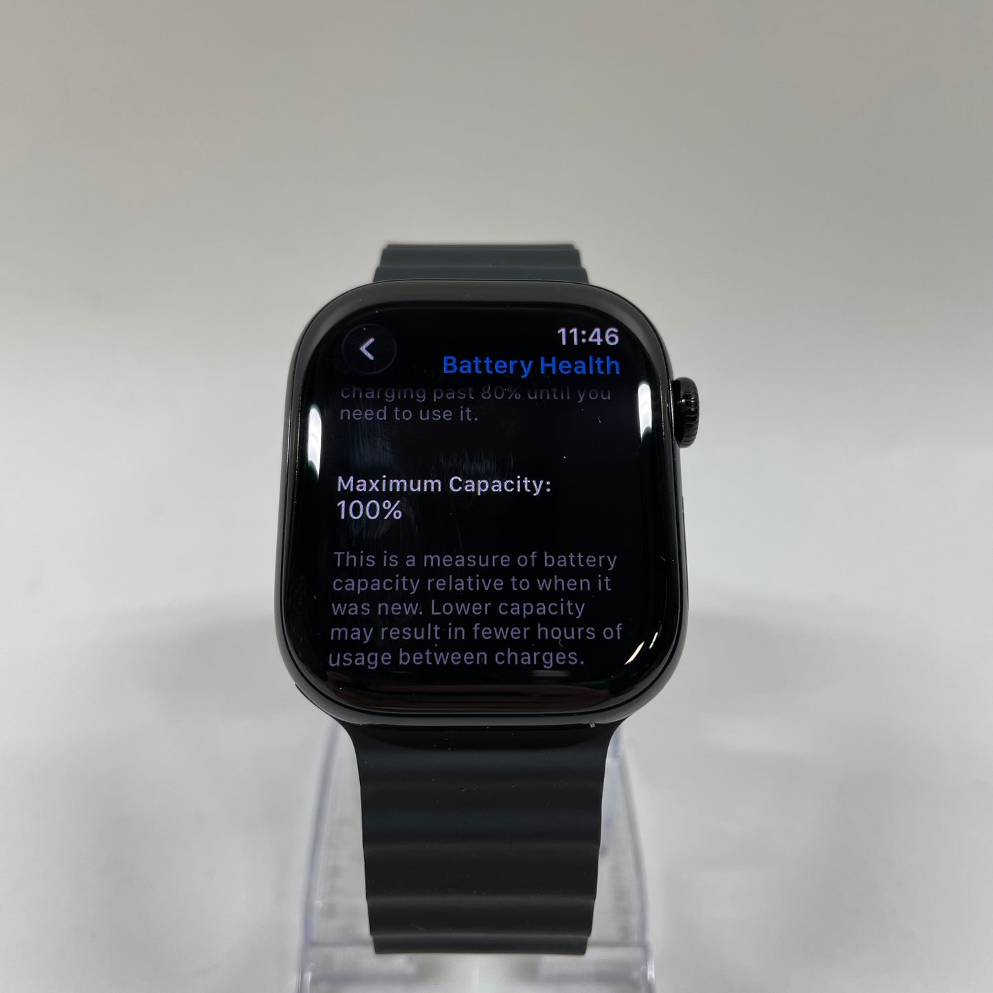 GPS Only Apple Watch Series 11 46MM Jet Black Aluminum Black Ocean Band