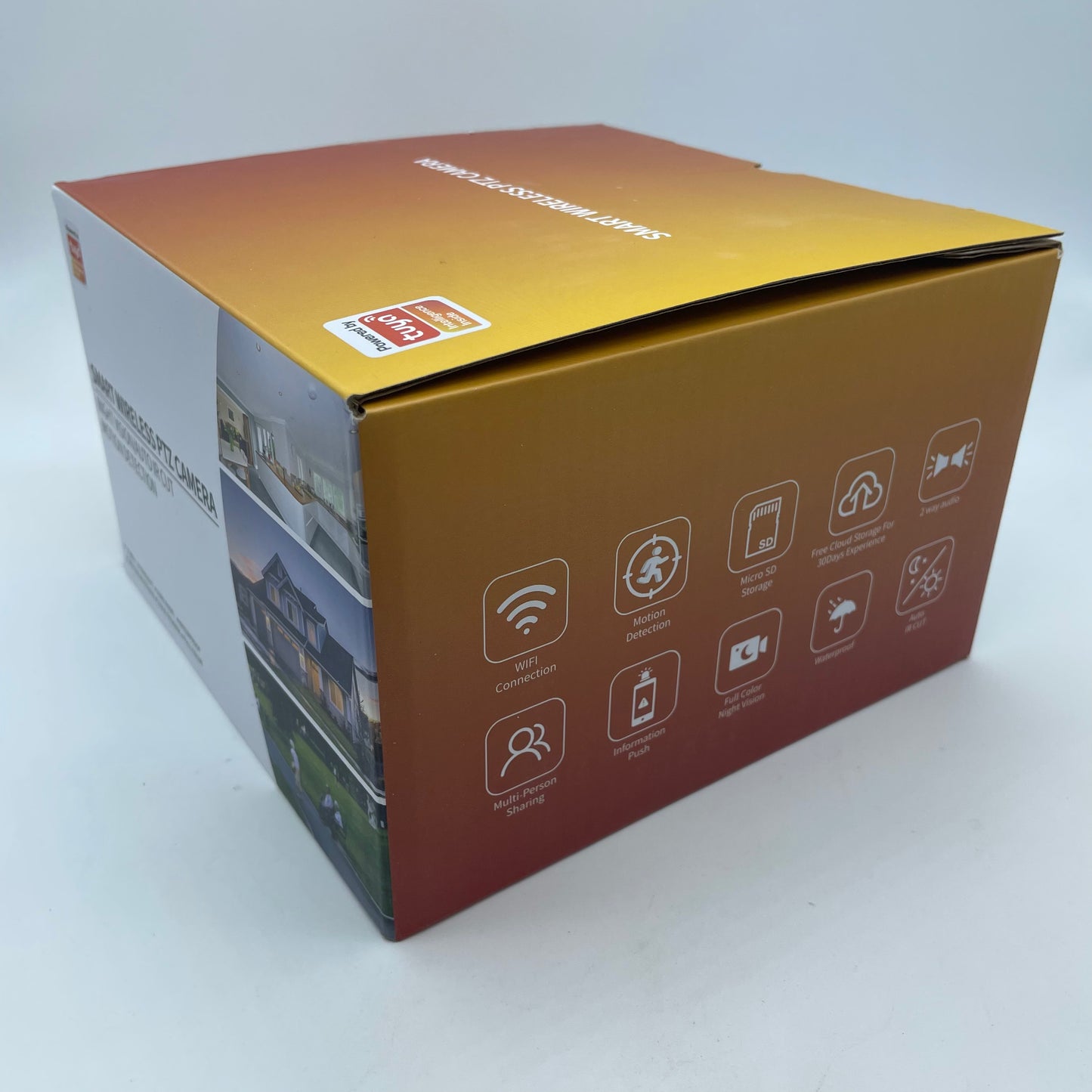 New Outdoor 360° PTZ Cam WiFi IP Smart Wireless Security Camera White