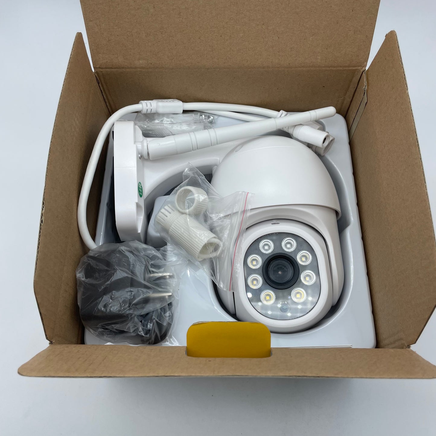 New Outdoor 360° PTZ Cam WiFi IP Smart Wireless Security Camera White