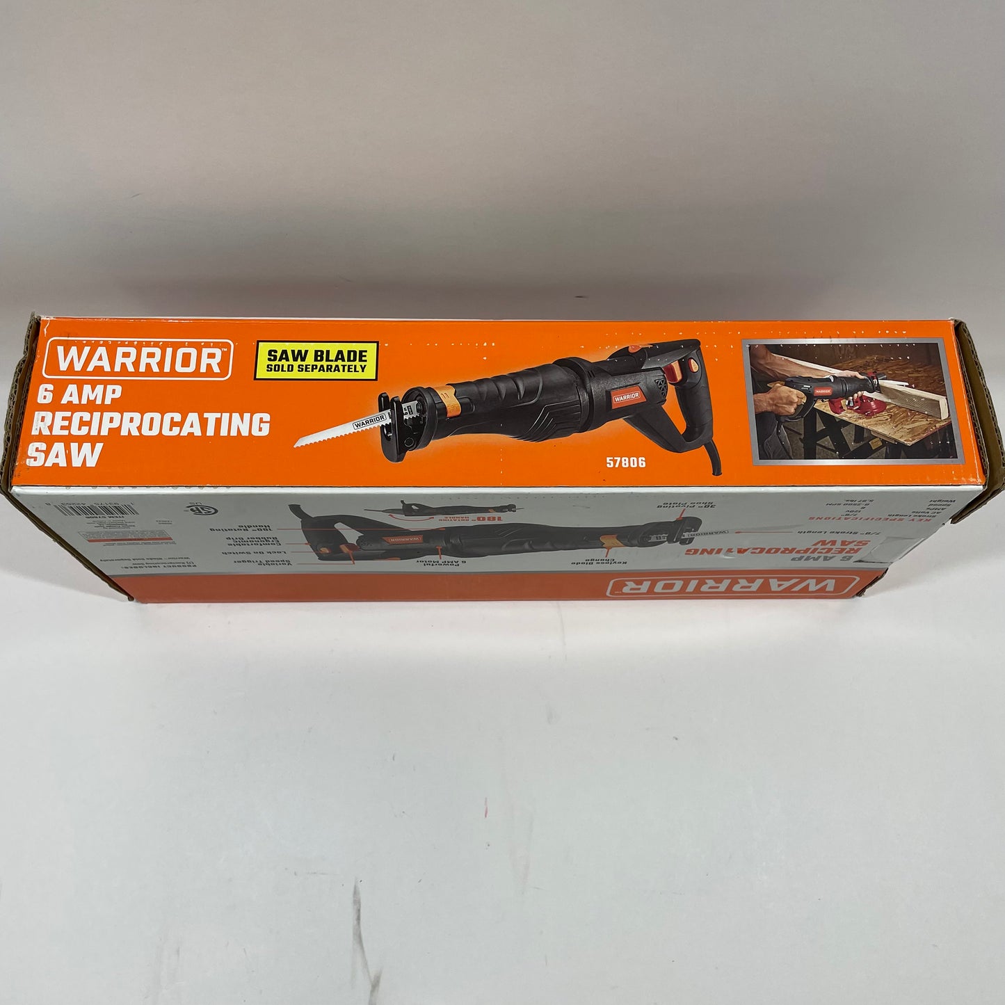 New Warrior 57806 120V Wired 6 Amp Reciprocating Saw With Rotating Handle