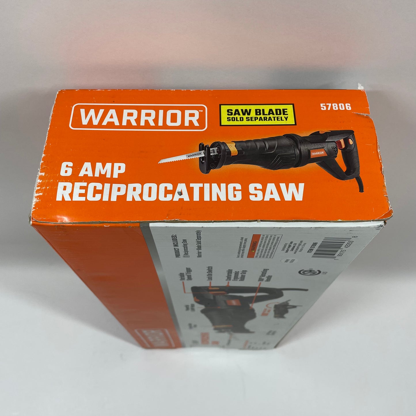 New Warrior 57806 120V Wired 6 Amp Reciprocating Saw With Rotating Handle