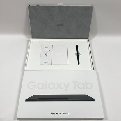 WiFi Only Samsung Galaxy Tab S8 Ultra 14.6" 128GB Graphite SM-X900 S-Pen & Book Cover