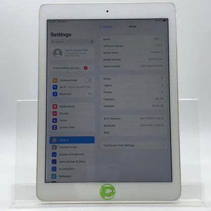 WiFi Only Apple iPad Air 2nd Gen 64GB Gold MH182LL/A