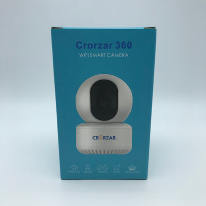 New Crorzar Indoor 360 Home Security Camera White CZ-PT-CAM1